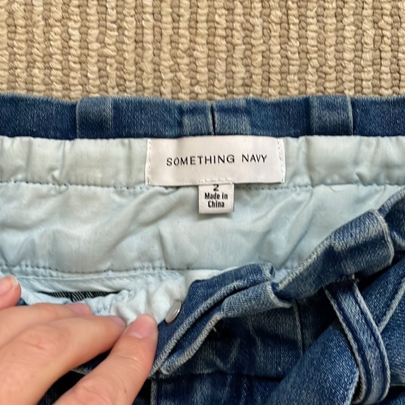 Something Navy June Tie Waist Denim - Picture 2 of 4